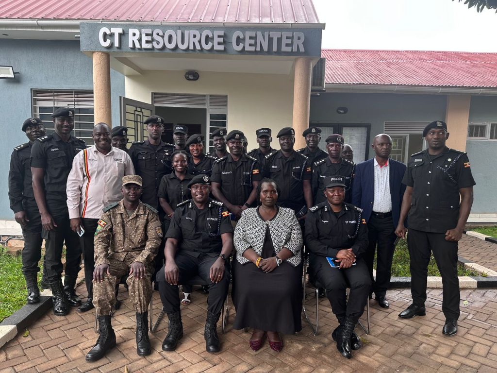 Uganda Tourism Police at a CT Resource Center during the training.